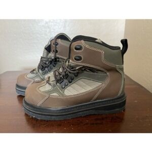 Allen Mens Hiking Trail Boots Brown Gray Ankle Round Toe Lace Up 5